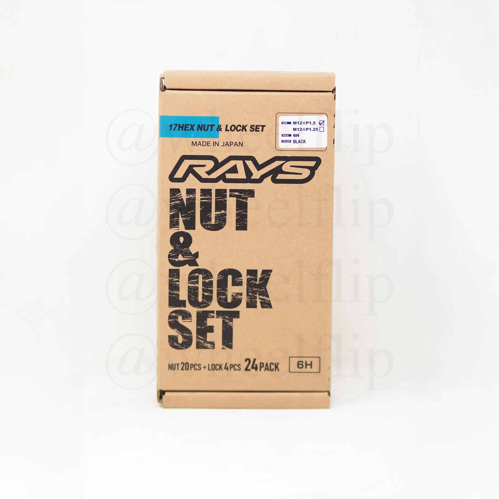 RAYS 17 Hex L31 Lug Nuts Black 12x1.50 (20+4 Locks)