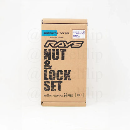 RAYS 17 Hex L31 Lug Nuts Black 12x1.50 (20+4 Locks)