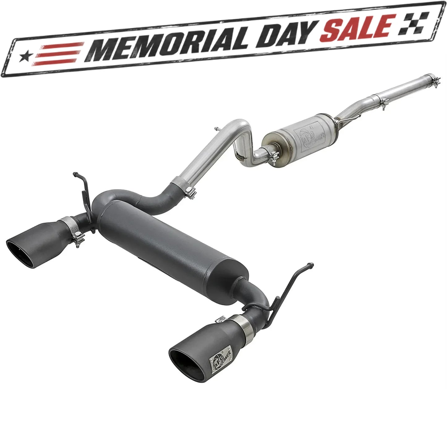 aFe Rebel Series 2.5in 409 SS Cat-Back Exhaust | Jeep Wrangler JK V6 3.6/3.8L (07+) (49-48062-B)