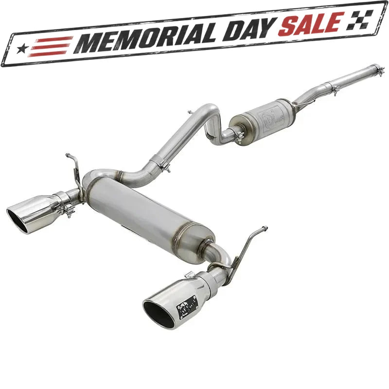 aFe Rebel 2.5in SS Cat-Back Exhaust | Jeep Wrangler F&R (07+) (49-48062-P)