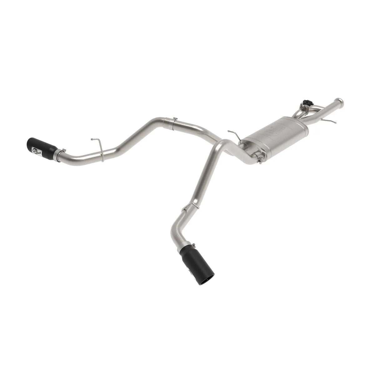 aFe Gemini XV 3in SS Cat-Back Exhaust w/ Cut-Out Black Tips | Silverado 1500 (09-18) (49-34133-B)