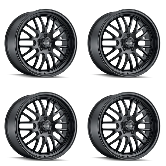 (set of 4) Ridler Wheels 607 Matte Black | 18x8" +0mm | 5x120.65mm Wheels