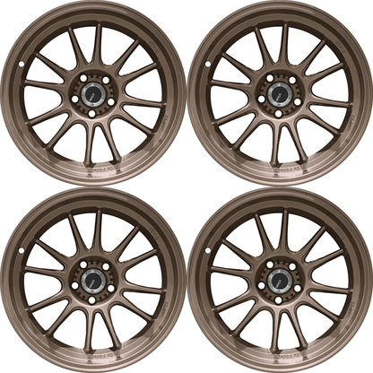(set of 4) Konig Hypergram Race Bronze | 18x12" +20mm | 5x114.3mm Wheel