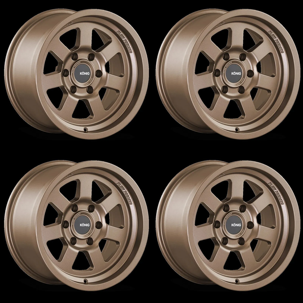(set of 4) Konig HT2 Satin Bronze | 18x9" +0mm | 5x127mm Wheel