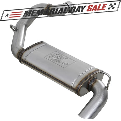 aFe 3in 409 Stainless Steel Axle-Back Hi-Tuck Exhaust System | Jeep Wrangler JL 18-20 (49-48080)