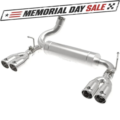 aFe 2.5in SS Axle-Back Exhaust Polished | Jeep Wrangler JK V6 3.6L/3.8L (07-18) (49-48086-P)