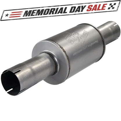aFe MACH Force-Xp Aluminized Steel Muffler 4" ID In/Out 8" Dia x 12" L | (49-91014)