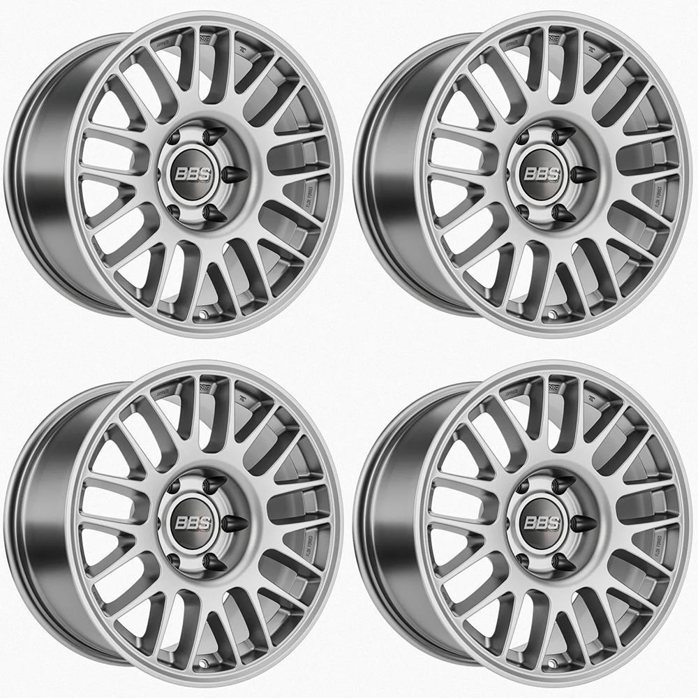 (set of 4) BBS TS-M Satin Silver | 17x9" -12mm | 6x135mm Wheel