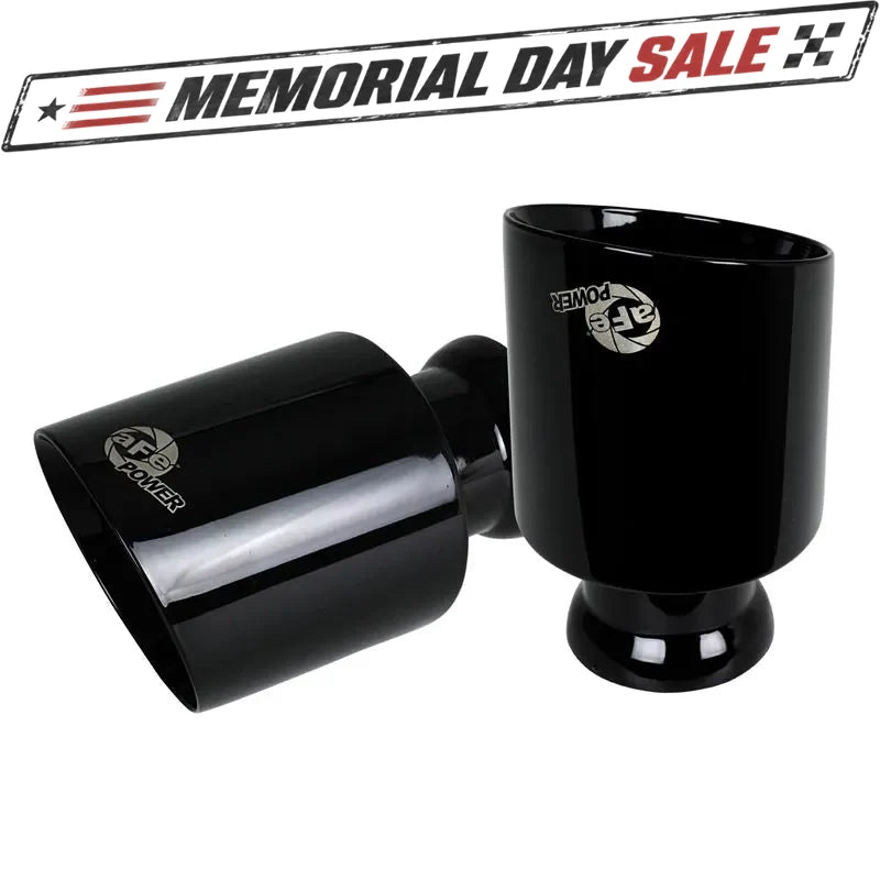 aFe 4-1/2in Carbon Fiber OE Replacement Exhaust Tips | Dodge Charger/Hellcat (15-19) (49C32068-B)