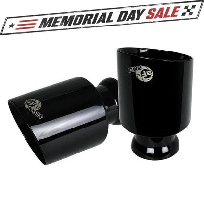 aFe 4-1/2in Carbon Fiber OE Replacement Exhaust Tips | Dodge Charger/Hellcat (15-19) (49C32068-B)