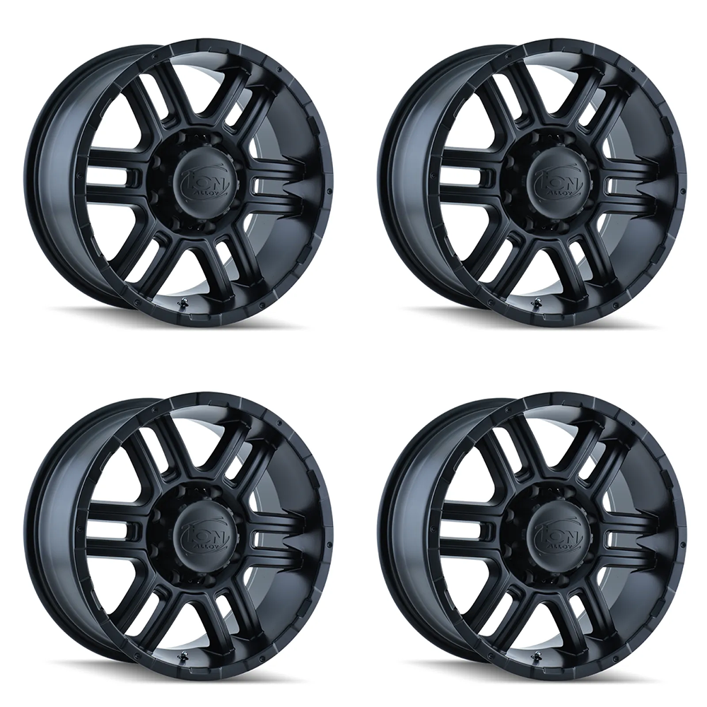 (set of 4) ION Wheels Type 179 Matte Black | 17x8" +10mm | 7x150mm Wheels