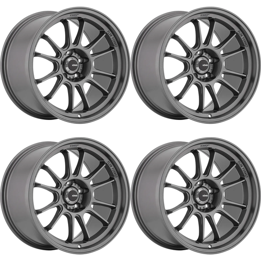(set of 4) Konig Hypergram Matte Grey | 18x11" +25mm | 5x120mm Wheel