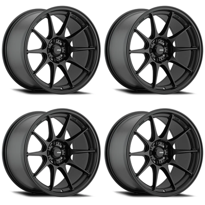 (set of 4) Konig Dekagram Semi-Matte Black | 19x9.5" +35mm | 5x114.3mm Wheel