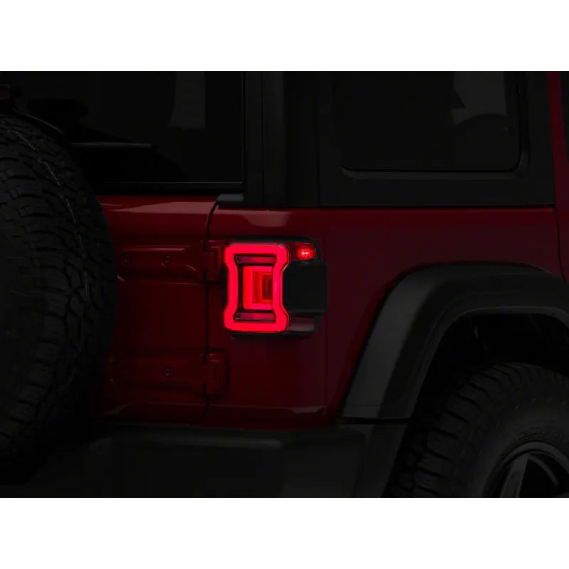 Raxiom JL Horizon LED Tail Lights Black Housing / Red Lens (J133625-JL)