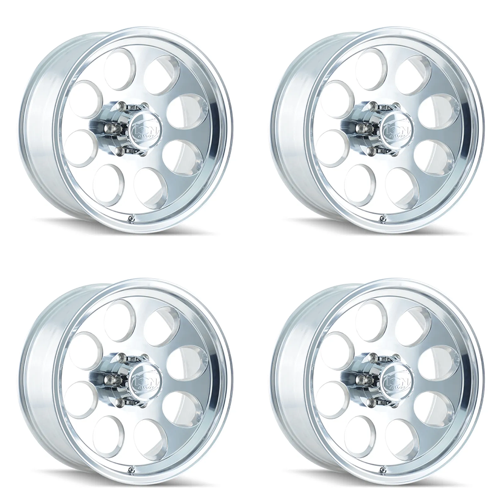 (set of 4) ION Wheels Type 171 Polished | 15x10" -38mm | 5x139.7mm Wheels