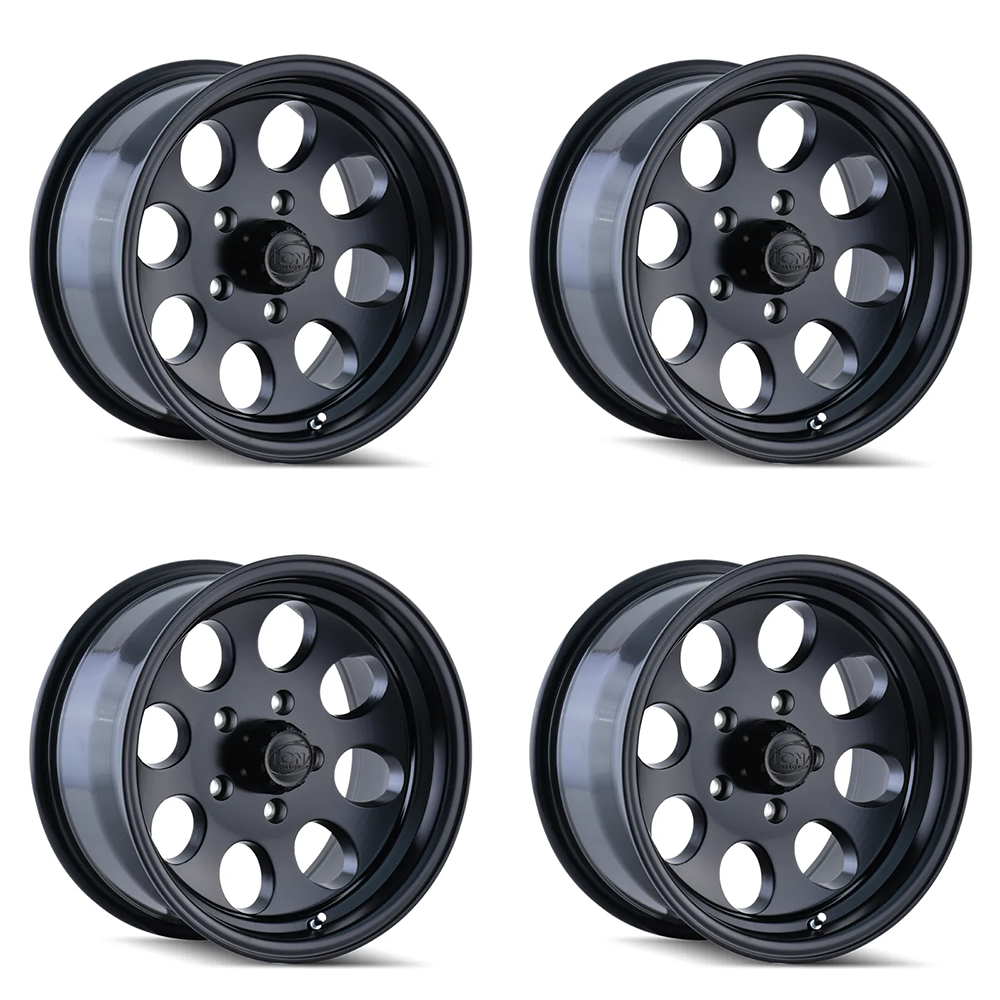 (set of 4) ION Wheels Type 171 Matte Black | 17x9" -12mm | 5x127mm Wheels