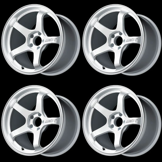(set of 4) Advan GT Beyond Racing White | 18x10" +35mm | 5x114.3mm Wheel