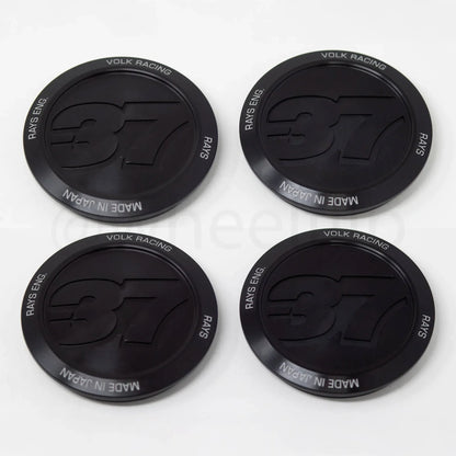Volk Racing #37 Center Cap - Almite Black (SET)