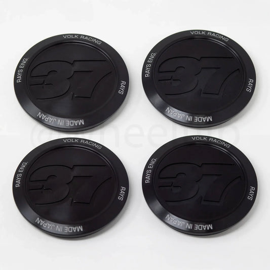 Volk Racing #37 Center Cap - Almite Black (SET)