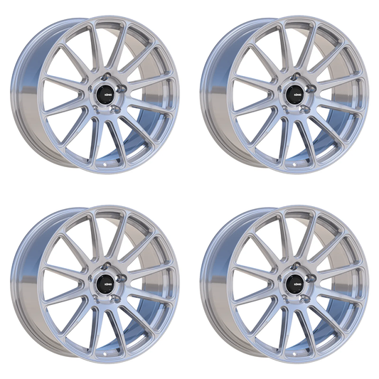 (set of 4) Konig Aeris Steel Silver | 18x8" +40mm | 5x114.3mm Wheel