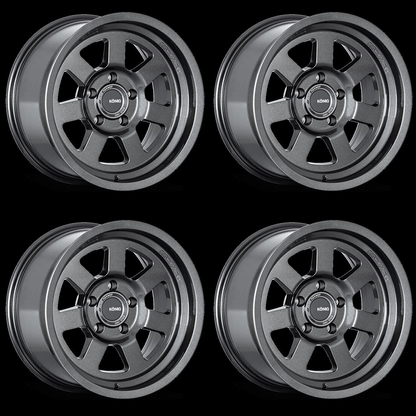 (set of 4) Konig HT2 Gloss Anthracite | 18x9" +0mm | 5x127mm Wheel