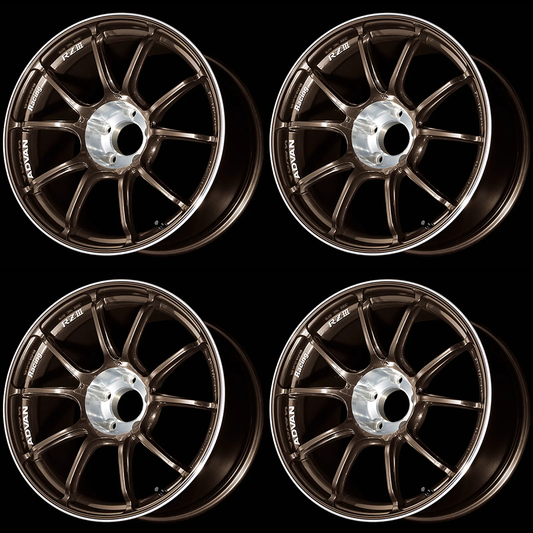 (set of 4) Advan RZIII Umber Bronze Metallic/Diamond Cut | 18x9.5" +45mm | 5x120mm Wheel