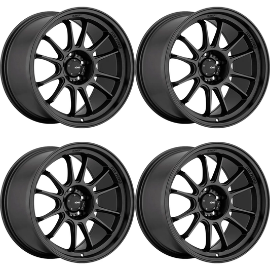 (set of 4) Konig Hypergram Matte Black | 18x11" +25mm | 5x120mm Wheel