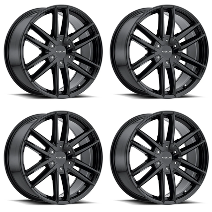 (set of 4) Raceline 158 Impulse Gloss Black | 22x9.5" +35mm | 6x139.7/6x135mm Wheel