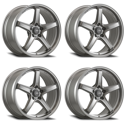 (set of 4) Konig Hypergram Matte Grey | 17x9" +42mm | 5x112mm Wheel