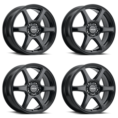 (set of 4) Raceline 146 Matrix Gloss Black | 16x7" +40mm | 5x100/5x114.3mm Wheel