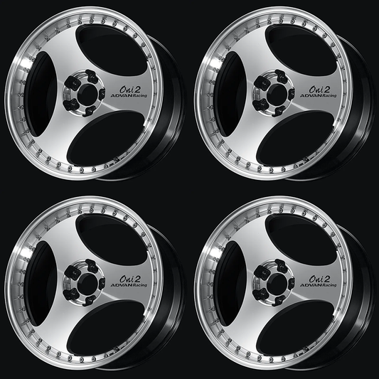 (set of 4) Advan ONI2 Progressive Machining/Diamond Cut | 20x9.5" +25mm | 5x112mm Wheel