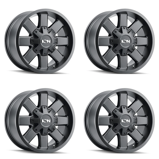 (set of 4) ION Wheels Type 141 Satin Black | 20x9" +15mm | 6x135mm Wheels