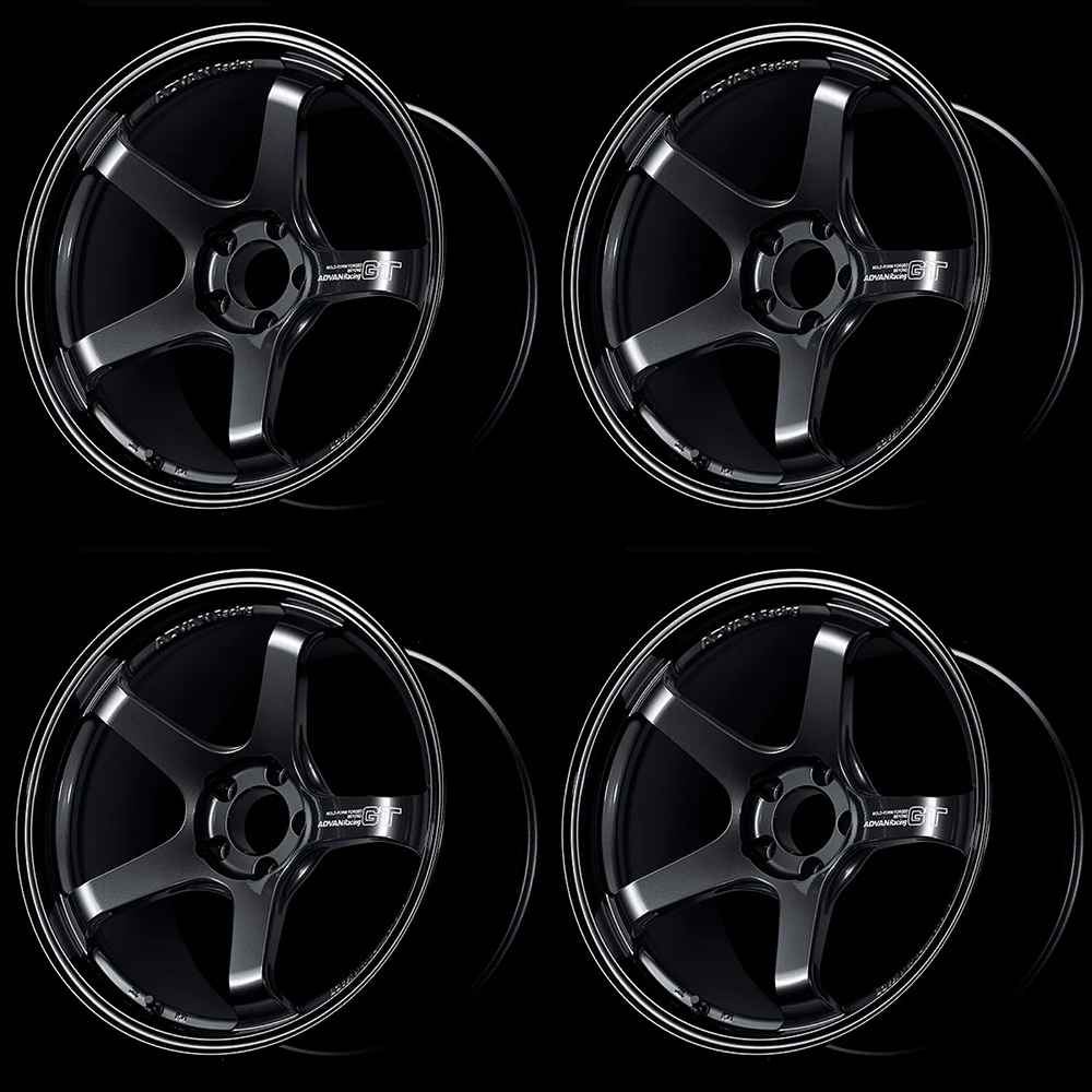 (set of 4) Advan GT Beyond Racing Titanium Black | 18x10.5" +15mm | 5x114.3mm Wheel