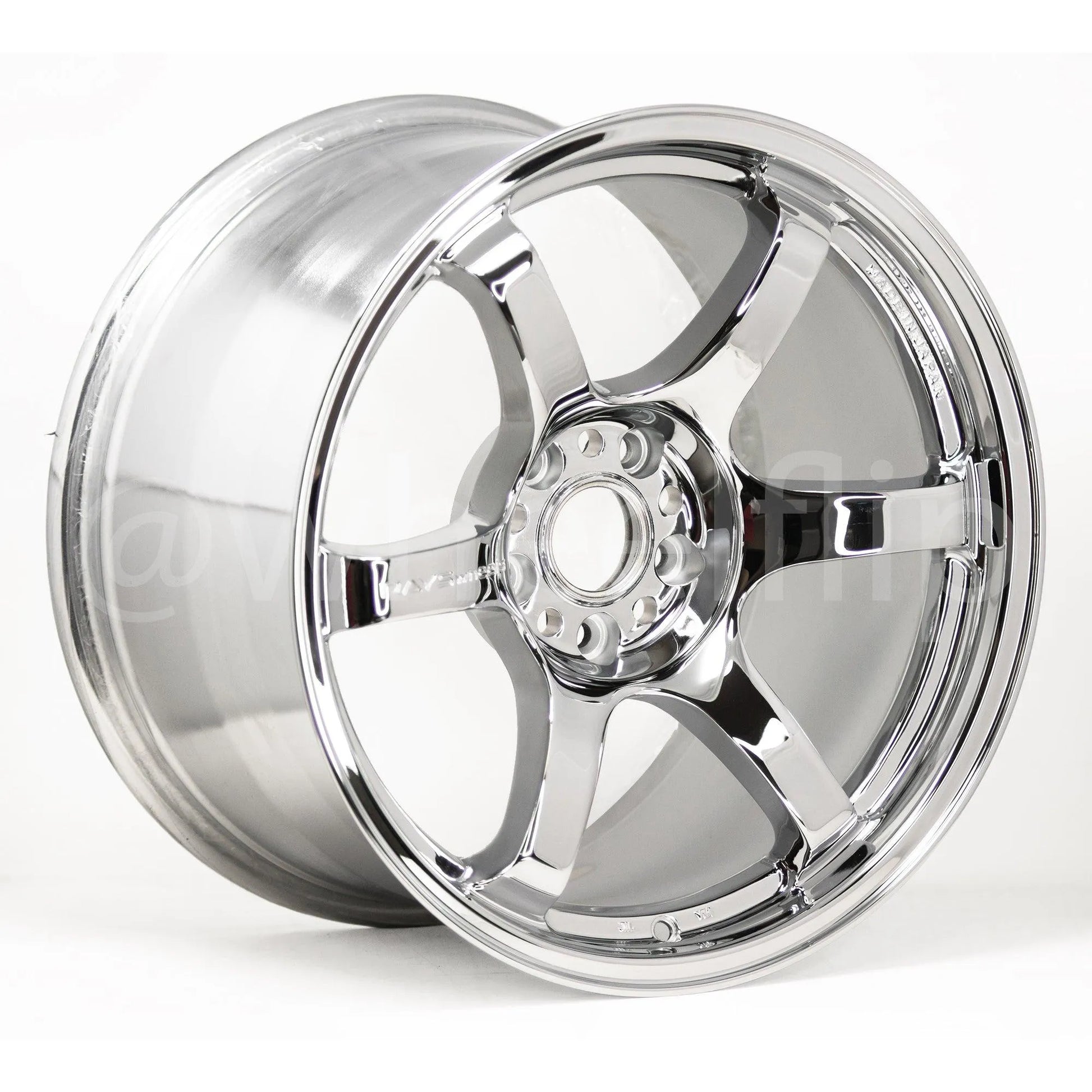 Gram Lights 57DR 18x10.5 +12 5x114.3 Chrome Plating (PAIR)