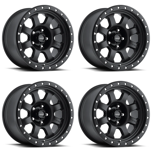 (set of 4) Raceline 929 Avenger Satin Black | 17x9" -12mm | 6x139.7mm Wheel
