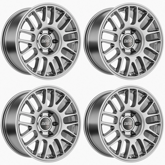 (set of 4) BBS TS-M Satin Silver | 17x9" +0mm | 6x139.7mm Wheel