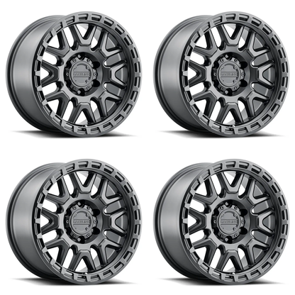 (set of 4) Raceline 953 Krank Satin Black | 20x9" +0mm | 6x139.7mm Wheel
