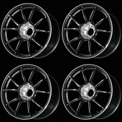 (set of 4) Advan RZIII Black Gun Metallic/Diamond Cut | 18x10.5" +25mm | 5x114.3mm Wheel