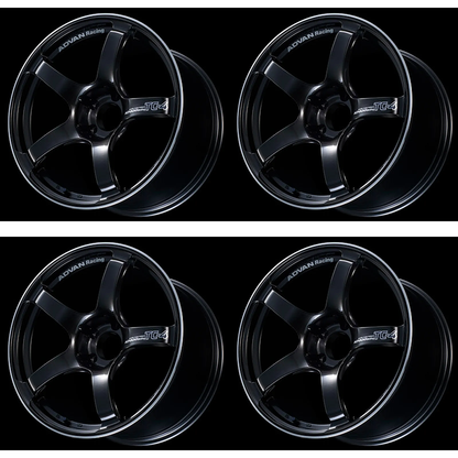 (set of 4) Advan TC4 Black Gunmetallic/Ring | 17x9" +63mm | 5x114.3mm Wheel