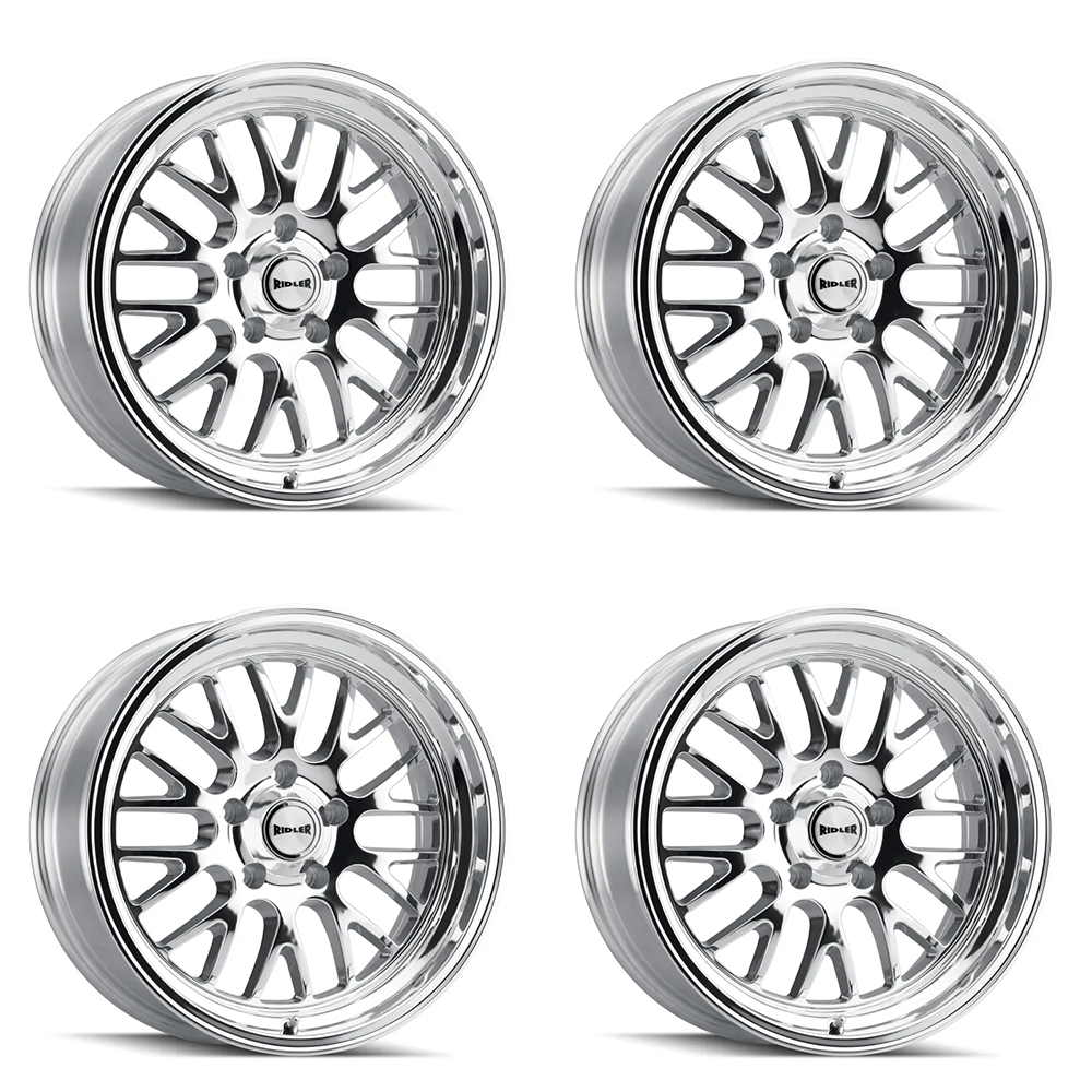 (set of 4) Ridler Wheels 607 Polished | 20x10" +0mm | 5x120.65mm Wheels