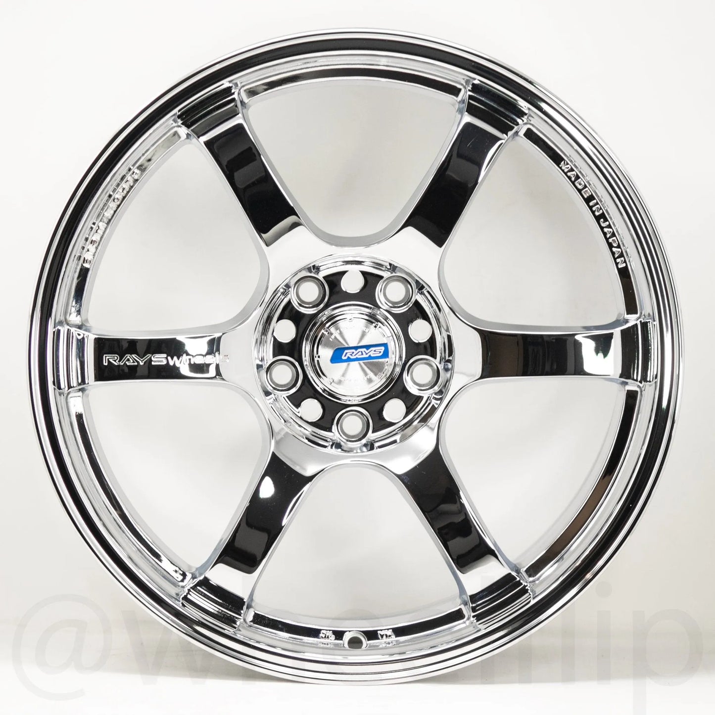Gram Lights 57DR 18x9.5 +22 5x114.3 Chrome Plated Wheel Set
