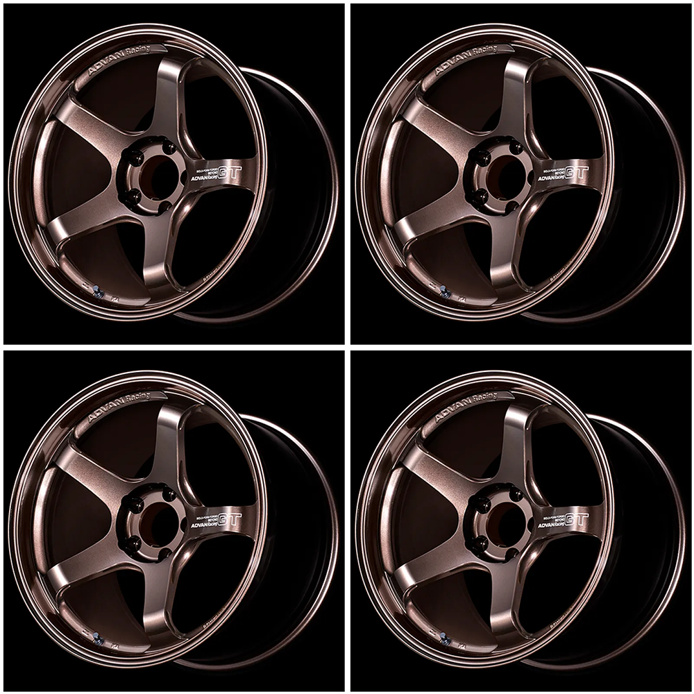 (set of 4) Advan GT Beyond Racing White | 18x10.5" +15mm | 5x114.3mm Wheel