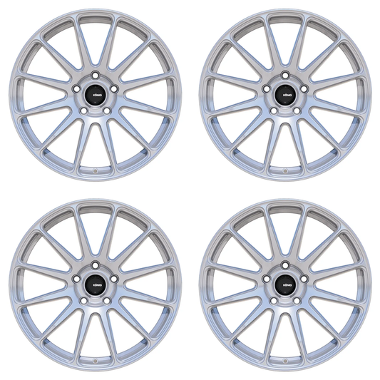 (set of 4) Konig Aeris Steel Silver | 17x8" +42mm | 5x112mm Wheel