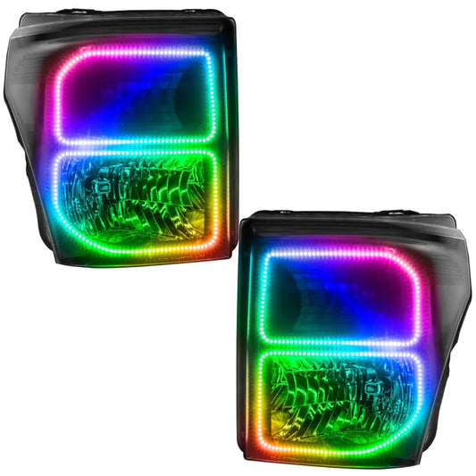 Oracle 11-16 Ford F250/350 LED HL - Black - ColorSHIFT w/o Controller | F-250/350 (8159-334)