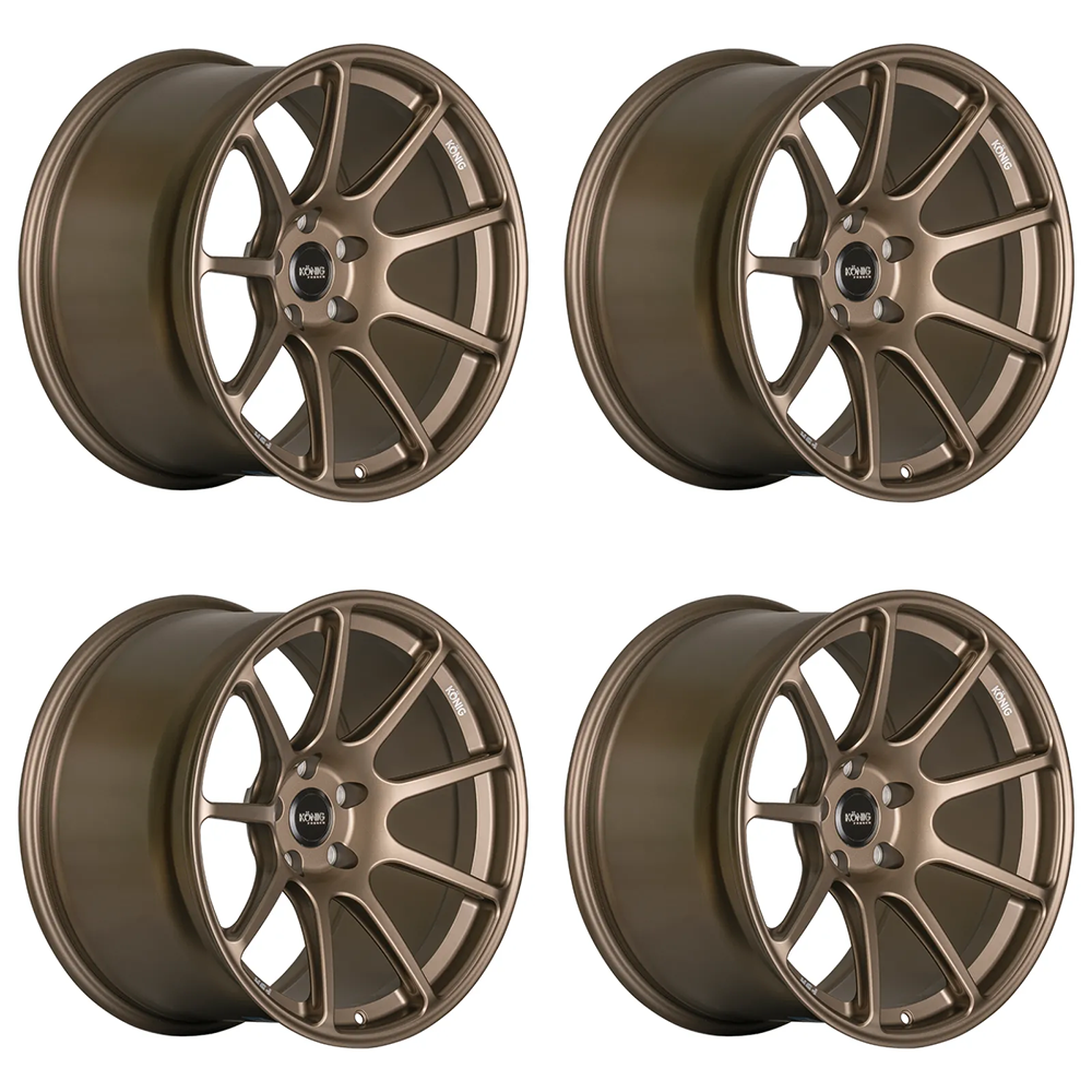 (set of 4) Konig F5R Satin Bronze | 18x8.5" +35mm | 5x114.3mm Wheel