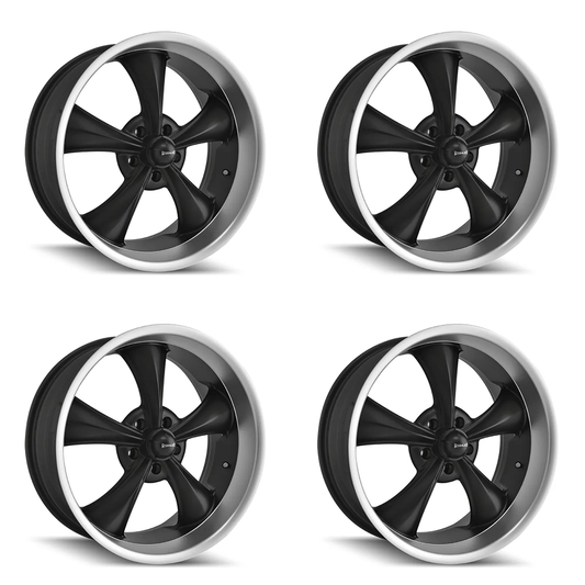 (set of 4) Ridler Wheels 695 Matte Black Machined | 18x9.5" +6mm | 5x120.65mm Wheels