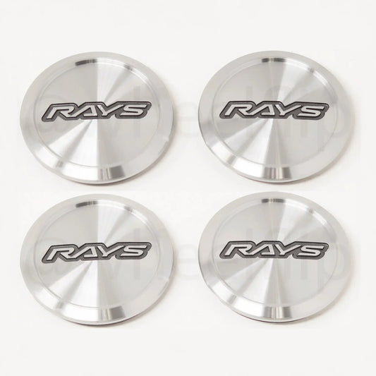 Rays Volk Racing Low Type Center Cap - Diamond Cut/ Silver (SET)