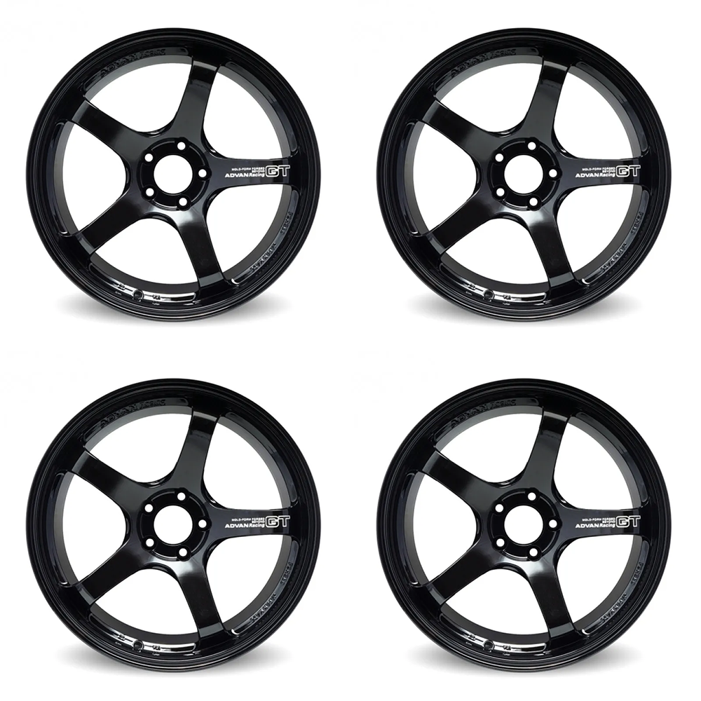 (set of 4) Advan GT Beyond Racing Titanium Black | 18x10.5" +24mm | 5x114.3mm Wheel