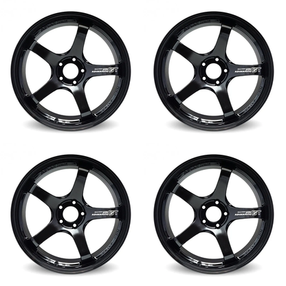 (set of 4) Advan GT Beyond Racing Titanium Black | 18x10.5" +24mm | 5x114.3mm Wheel