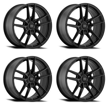 (set of 4) Konig Myth Gloss Black | 18x8" +43mm | 5x108mm Wheel